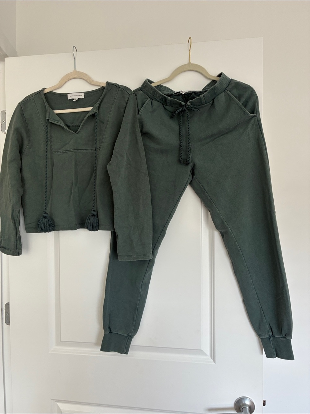 Something Navy Dark Green Sweatshirt & Jogger Set